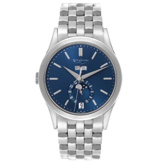 Vettori Annual Calendar 38mm, Blue Dial