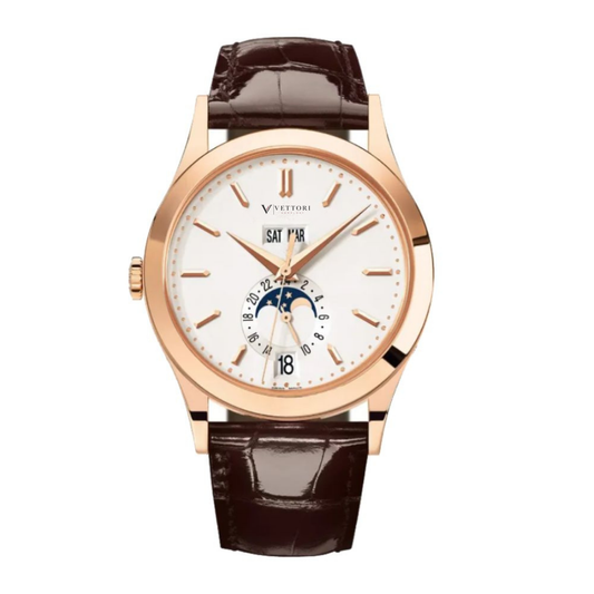 Vettori Annual Calendar 38mm, White Dial