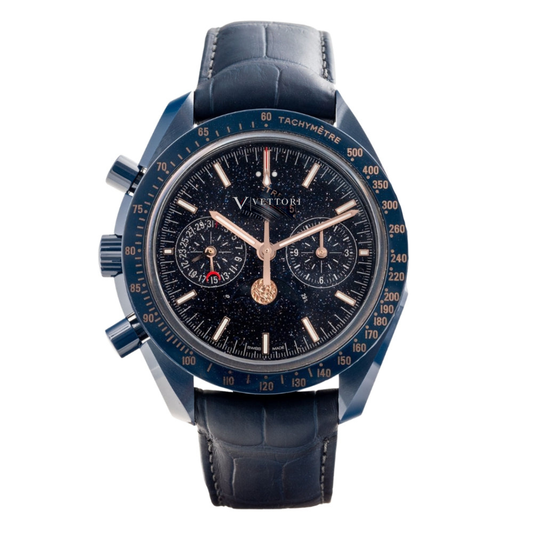 Vettori Ceramic Chronograph 44mm, Deep Blue Dial