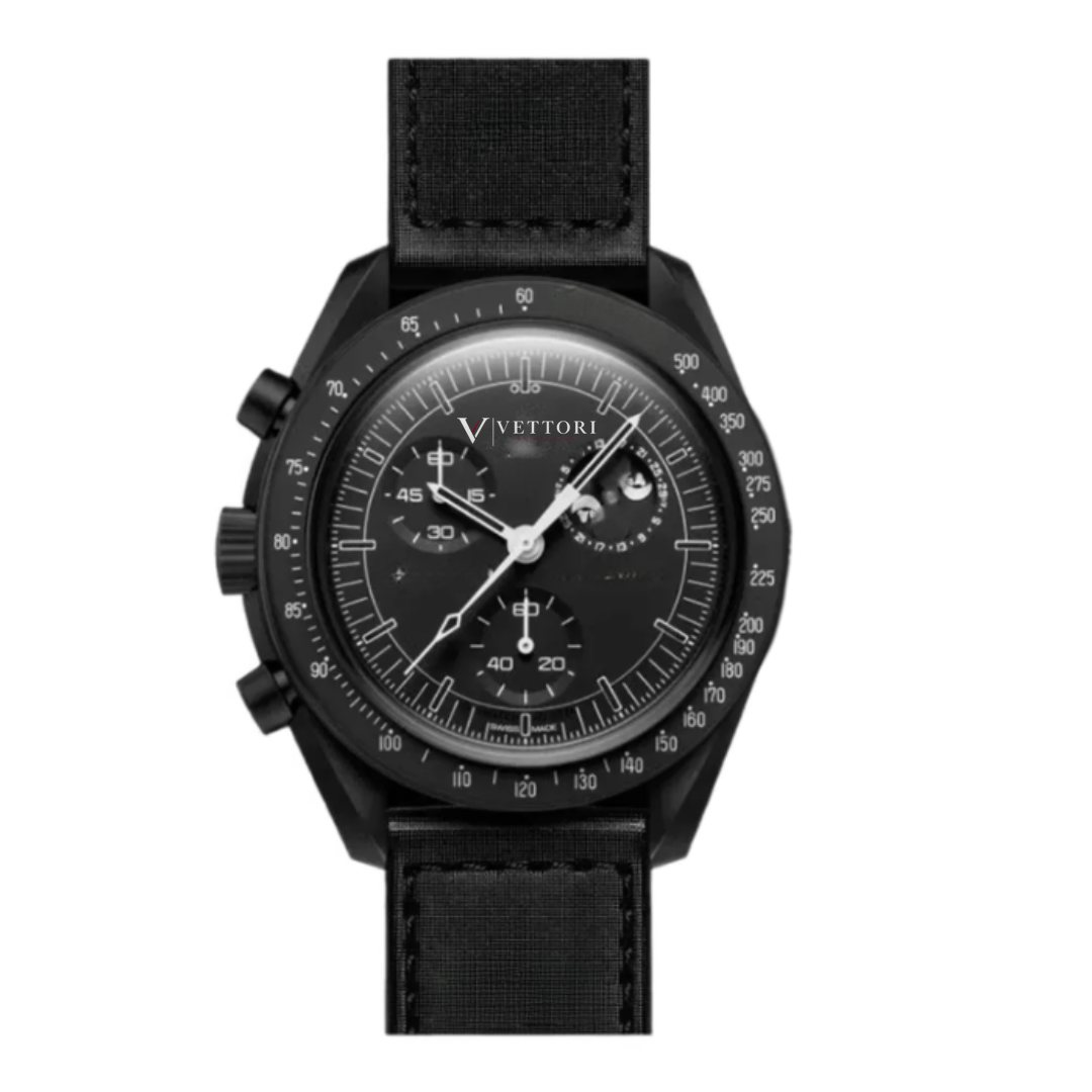 Vettori Chronograph phase 42mm, Black Dial