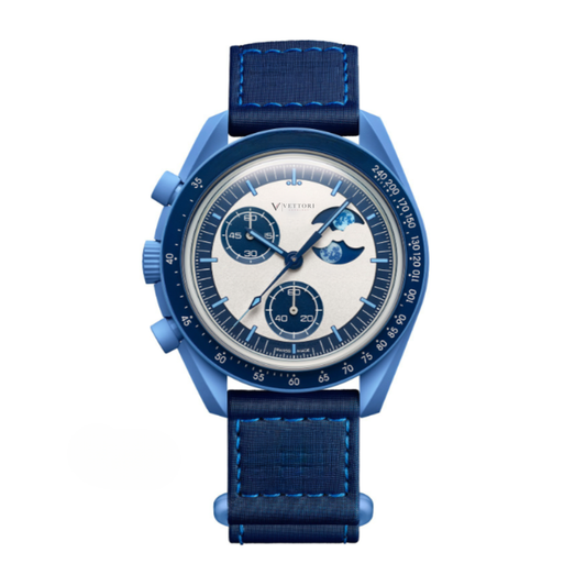 Vettori Chronograph phase 42mm, Blue Dial