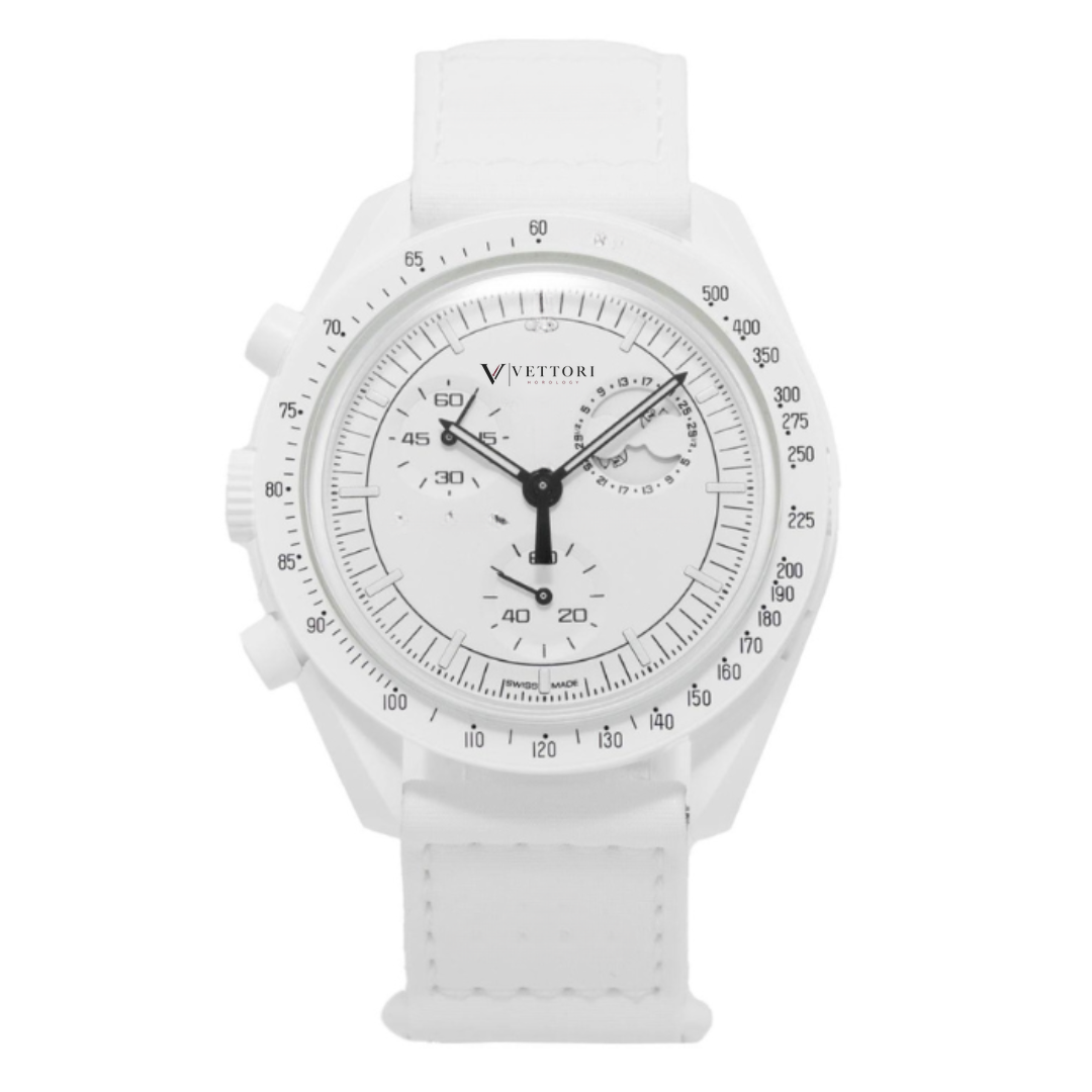 Vettori Chronograph phase 42mm, White Dial