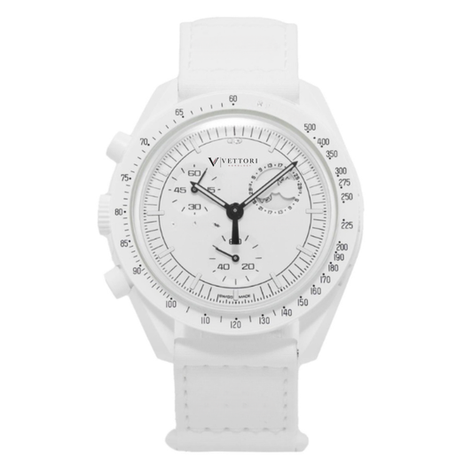 Vettori Chronograph phase 42mm, White Dial