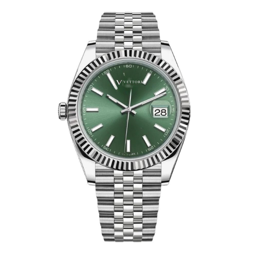 Vettori Classic Date 41mm, Green Sunburst Dial