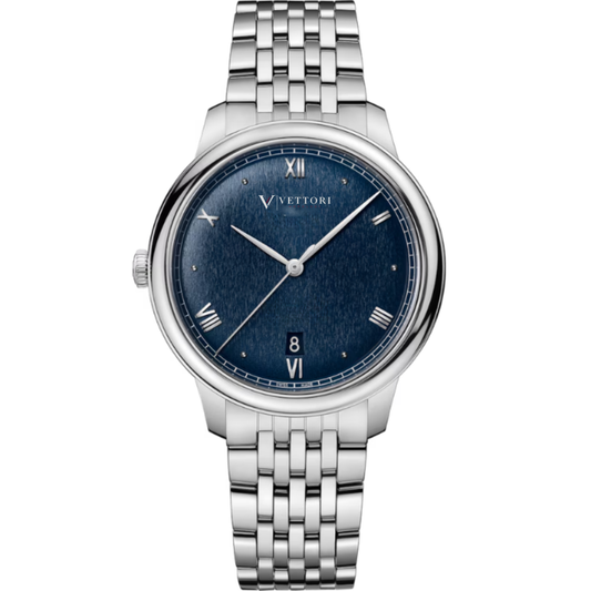 Vettori Classic Prestige 40mm, Deep Blue Textured Dial
