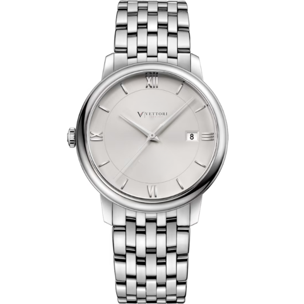 Vettori Classic Prestige 40mm, Silver Sunburst Dial