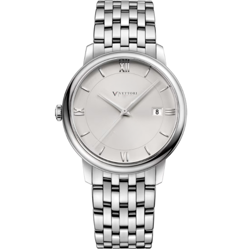 Vettori Classic Prestige 40mm, Silver Sunburst Dial