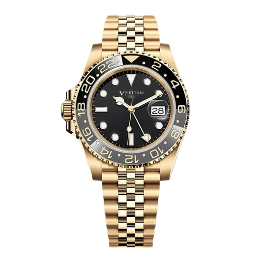 Vettori Dual Time 40mm, Black Dial