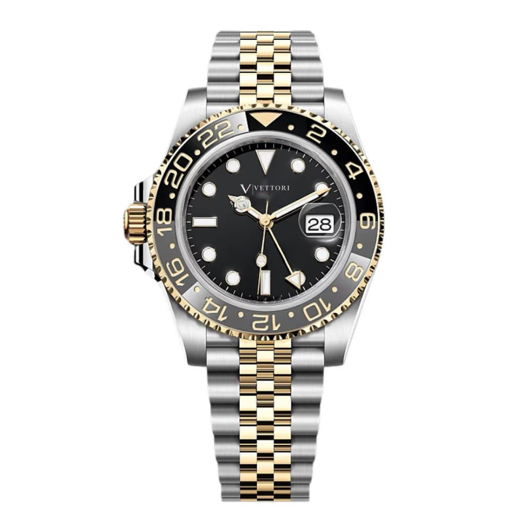Vettori Dual Time 40mm, Black Dial