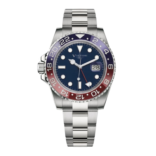 Vettori Dual Time 40mm, Blue Dial