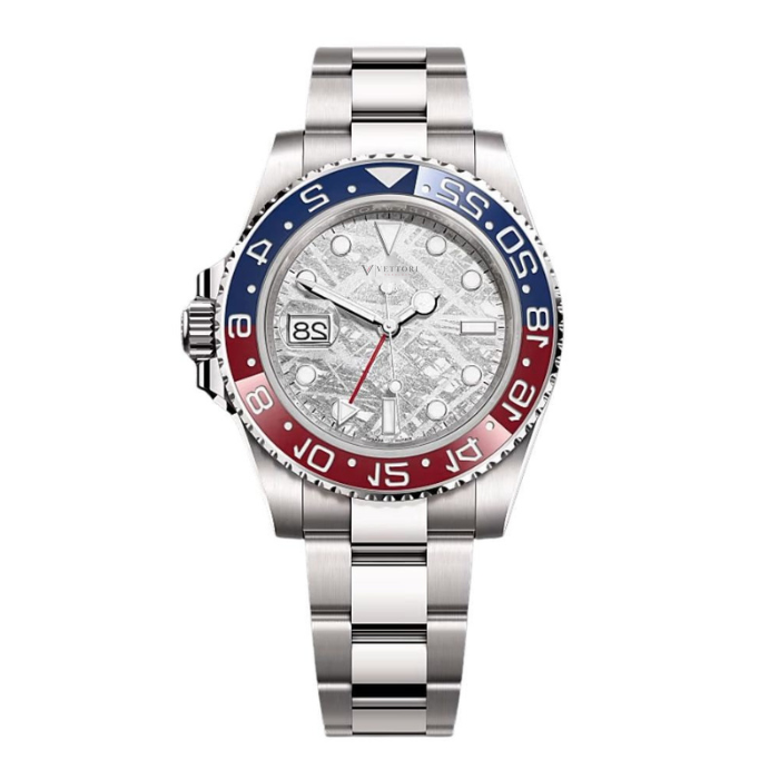 Vettori Dual Time 40mm, Meteorite Dial