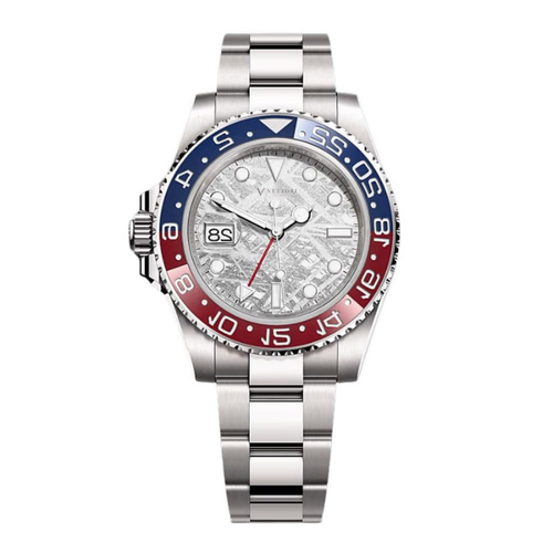 Vettori Dual Time 40mm, Meteorite Dial