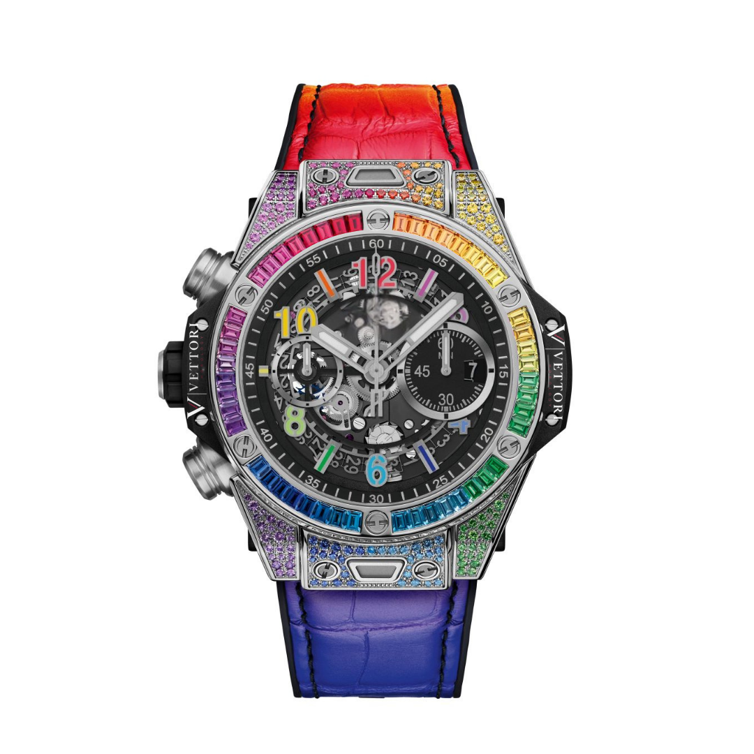 Vettori Fusion Chronograph 44mm, Black Skeleton Dial