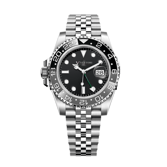 Vettori GMT Explorer 40mm, Black & Grey Dial