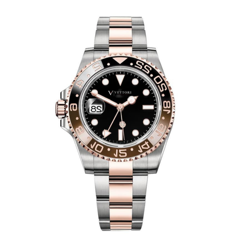 Vettori GMT Traveller 40mm, Black Dial