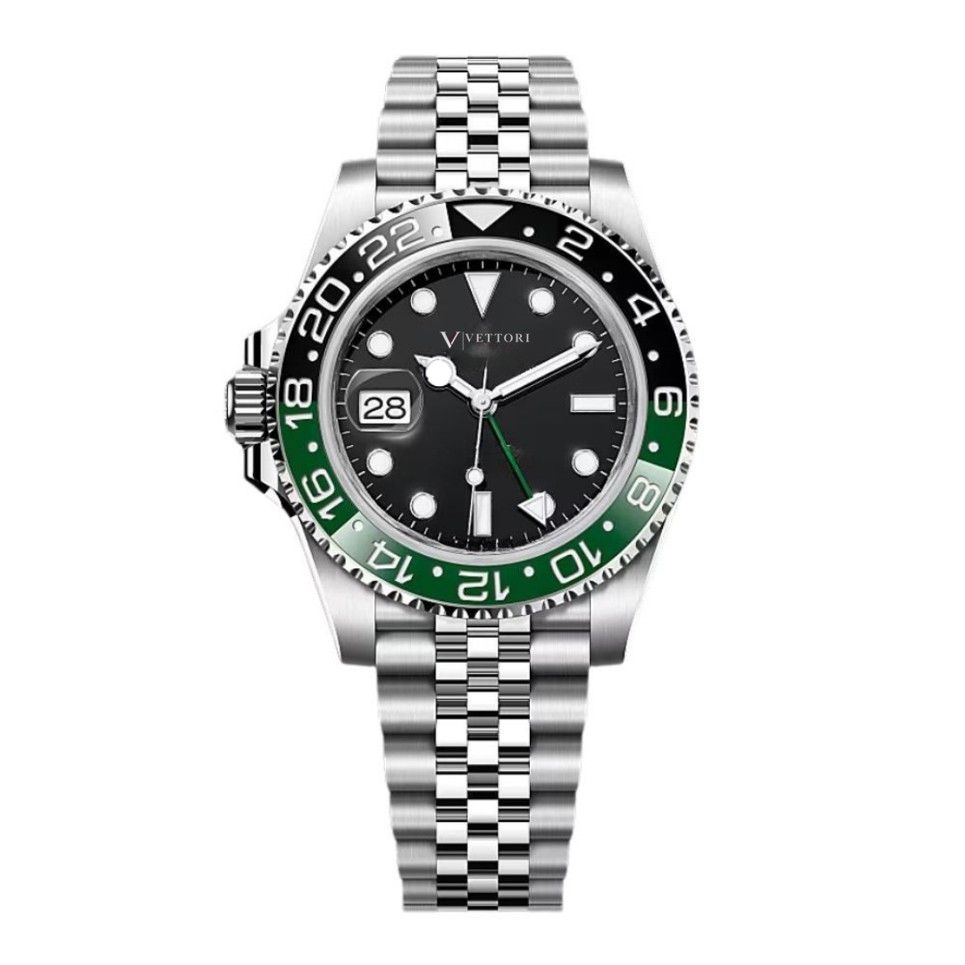 Vettori GMT Traveller 40mm, Black Dial