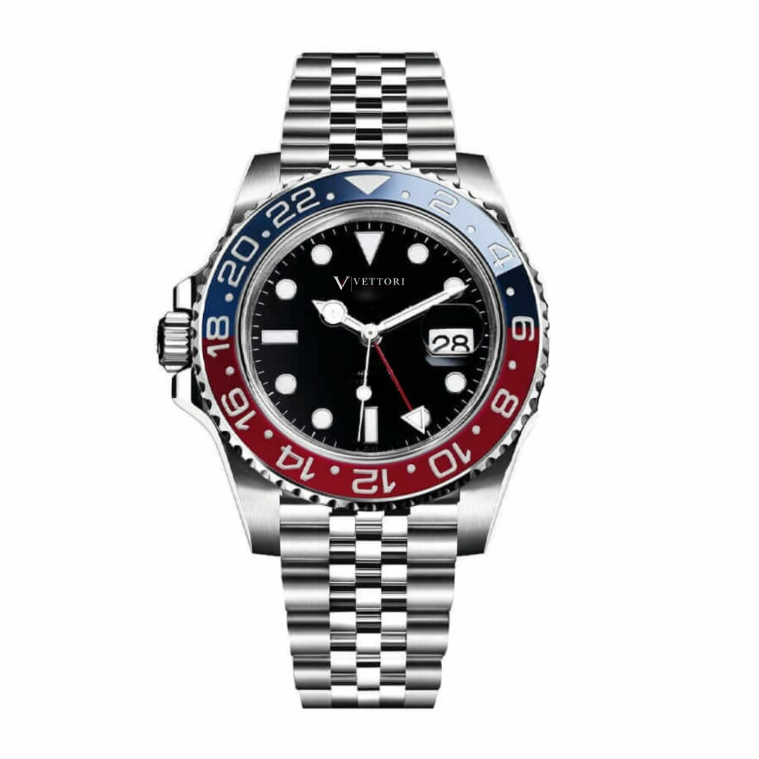 Vettori GMT Traveller 40mm, Black Dial