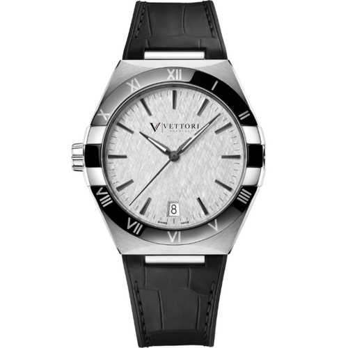 Vettori Integrated Classic 41mm, Silver Textured Dial