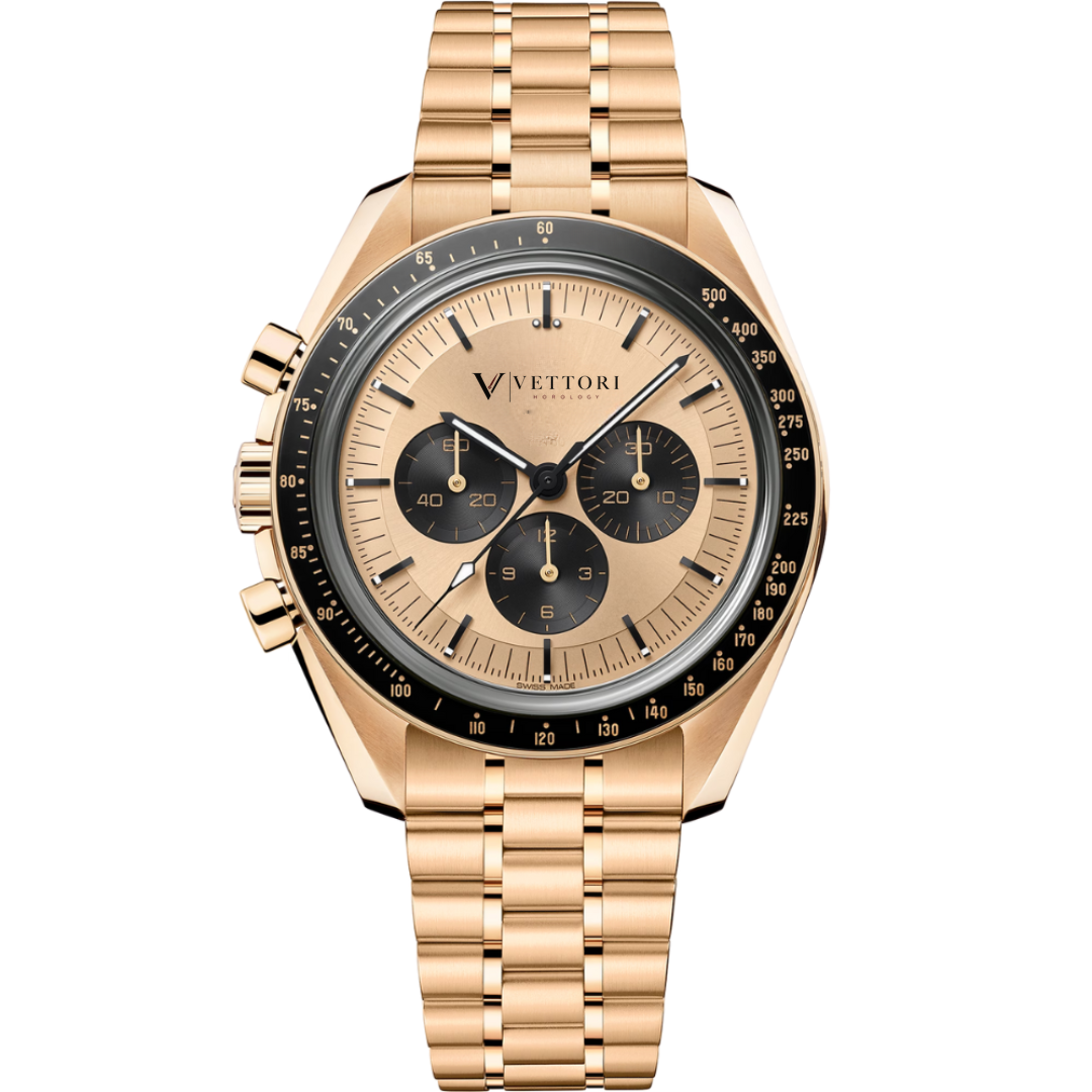 Vettori Master Chronograph 42mm, Black Dial