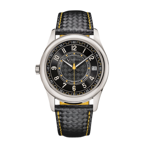 Vettori Modern Classic 40mm, Black Dial with Orange Accents