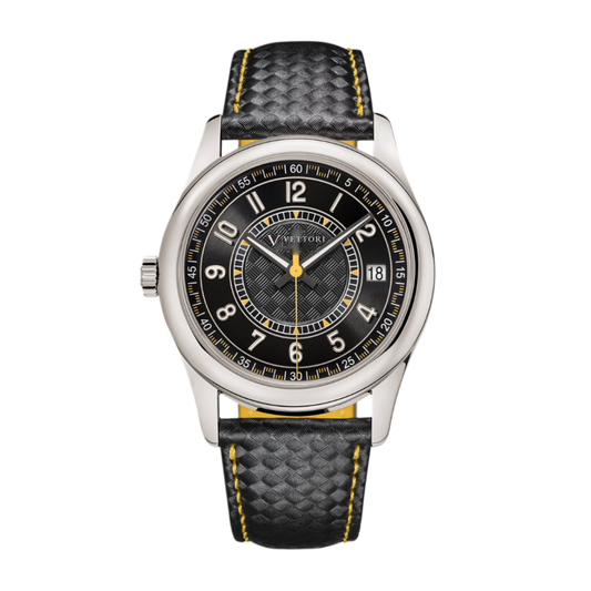 Vettori Modern Classic 40mm, Black Dial with Orange Accents