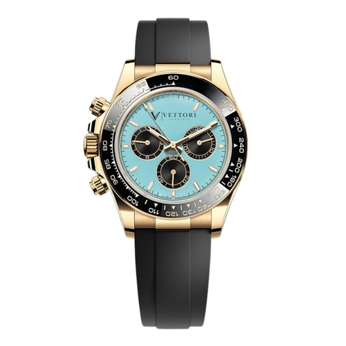 Vettori Ocean Chronograph 40mm, Turquoise Blue Dial