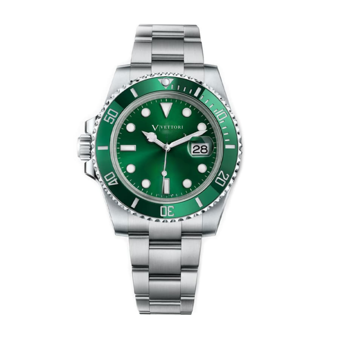 Vettori Ocean Diver 40mm, Green Sunburst Dial