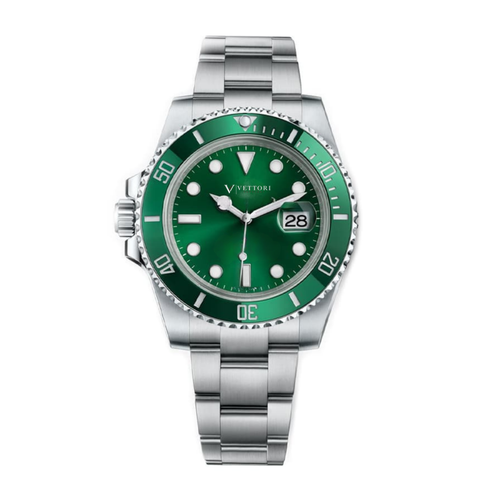 Vettori Ocean Diver 40mm, Green Sunburst Dial