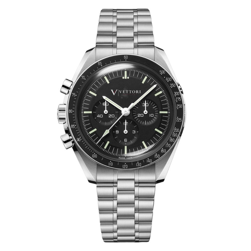 Vettori Professional Chronograph 42mm, Black Dial