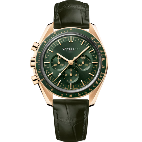 Vettori Professional Chronograph 42mm, Green Dial