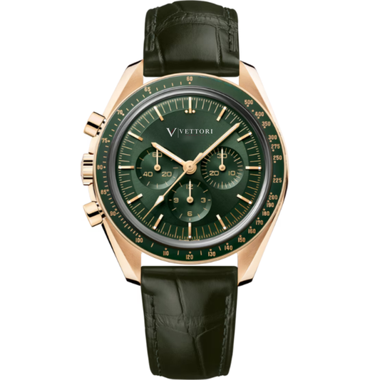 Vettori Professional Chronograph 42mm, Green Dial