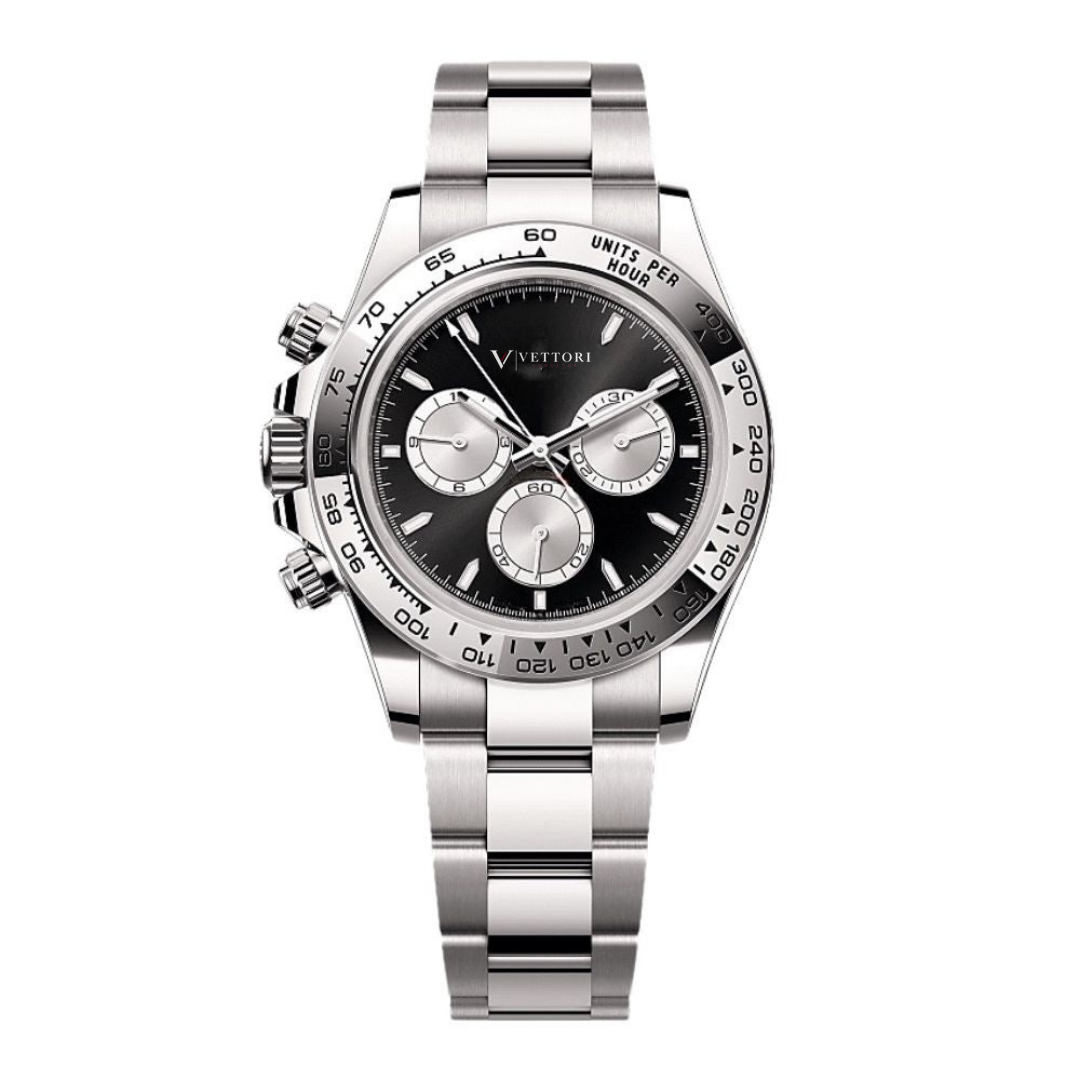 Vettori Racing Chronograph 40mm, Black Dial