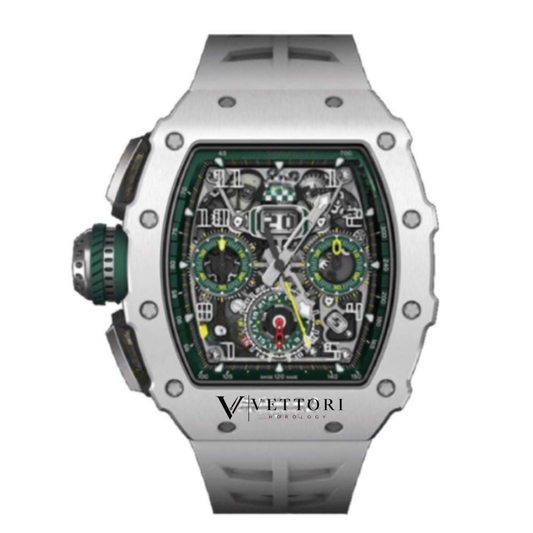 Vettori Skeleton Chronograph 44mm, Openworked Dial with Green Accents